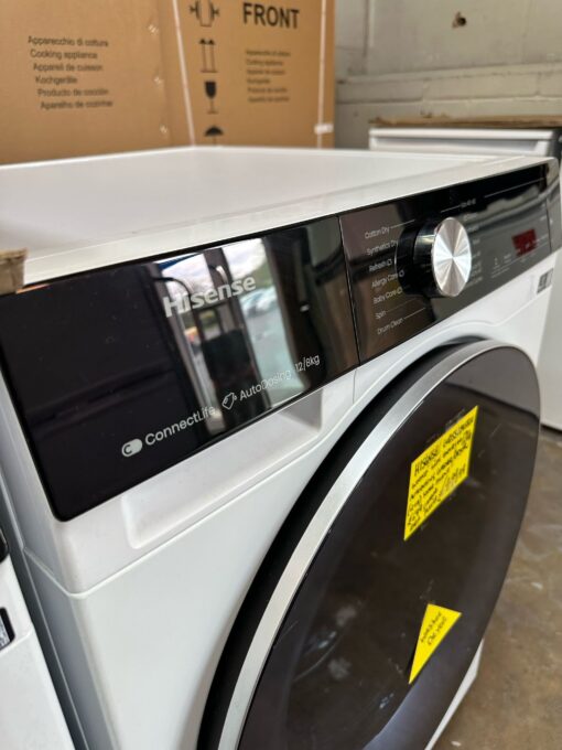 HISENSE 5S Series Auto Dosing WD5S1245BW WiFi 12+8kg 1400 Spin Washer Dryer - White - Image 4
