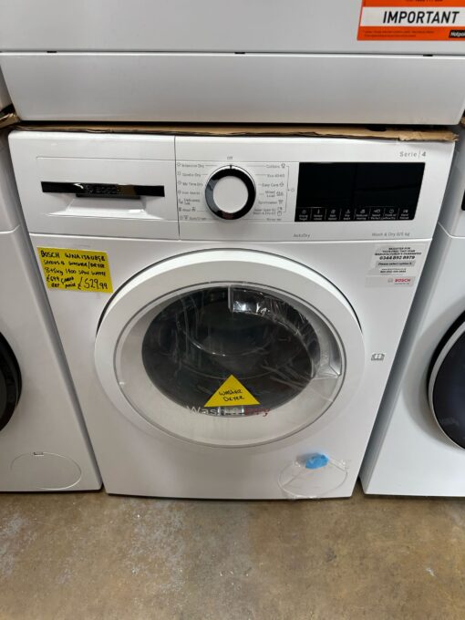 BOSCH Series 4 WNA134U8GB 8+5kg 1400 Spin Washer Dryer - White
