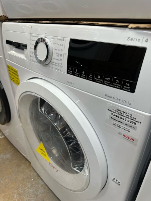 BOSCH Series 4 WNA134U8GB 8+5kg 1400 Spin Washer Dryer - White - Image 3