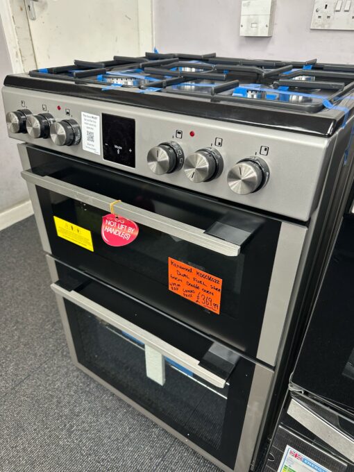 KENWOOD KDGC66S22 60cm Dual Fuel Cooker - Silver - Image 2