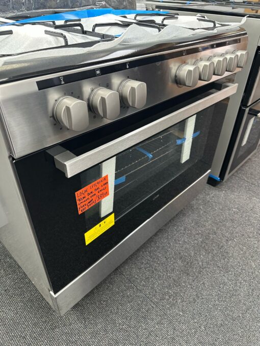 LOGIK LFTG90X18 90cm Dual Fuel Range Cooker – Stainless Steel - Image 4