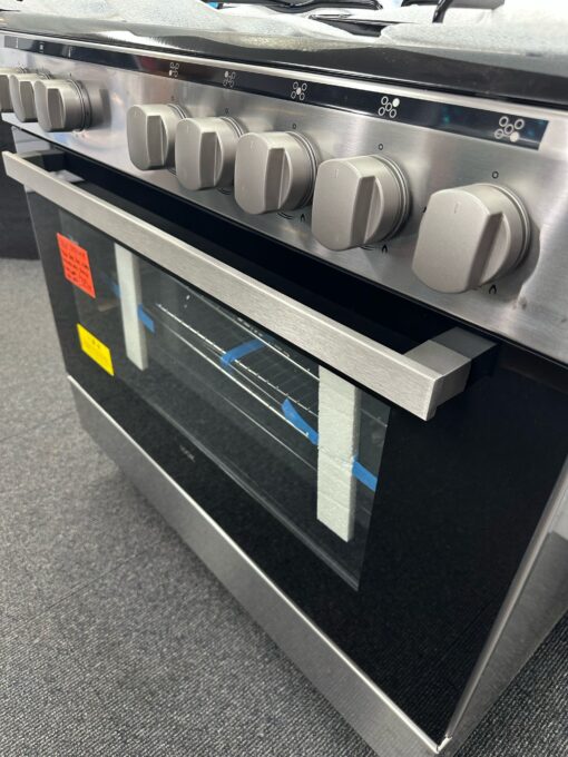 LOGIK LFTG90X18 90cm Dual Fuel Range Cooker – Stainless Steel - Image 5