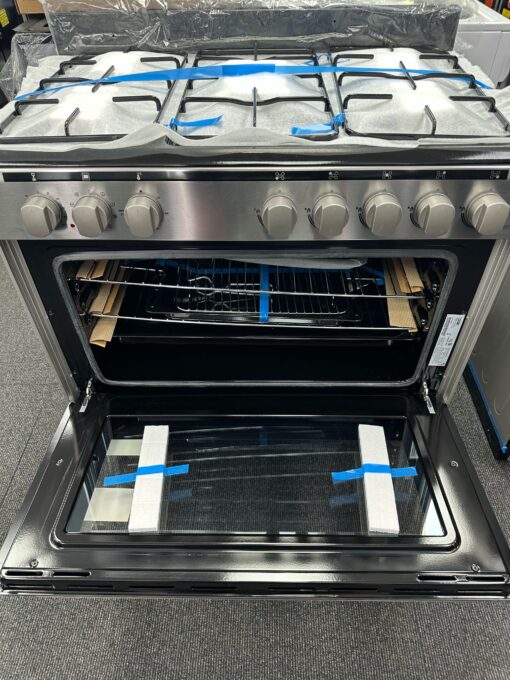 LOGIK LFTG90X18 90cm Dual Fuel Range Cooker – Stainless Steel - Image 7