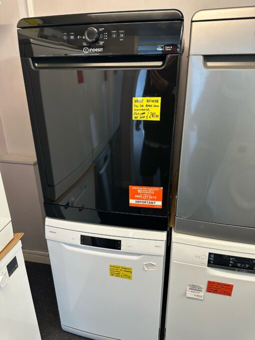 Indesit D2FHK26BUK Full Size Dishwasher - E Rated - Black - Image 5
