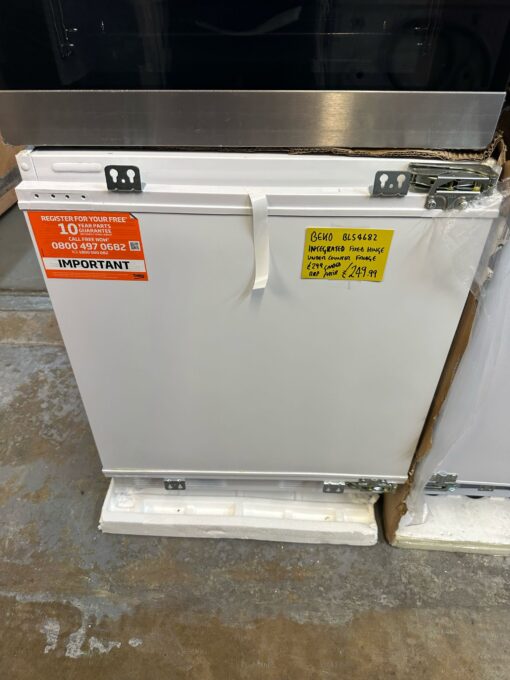 Beko BLS4682 Integrated Under Counter 82cm High Fridge - Fitting Kit - E Rated - White