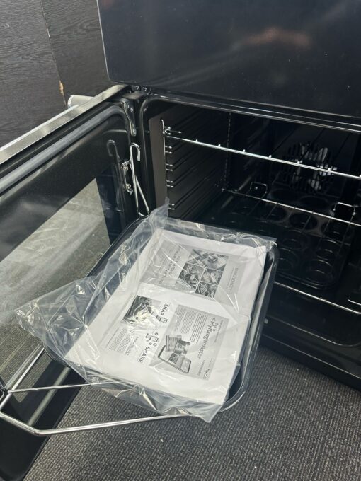 RANGEMASTER Kitchener KCH90DFFBL/C Dual Fuel Range Cooker - Black & Chrome - Image 8