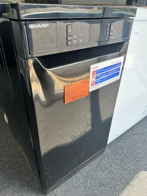 SHARP QW-NS1CF49EB-EN Slimline Dishwasher - Black - Image 3