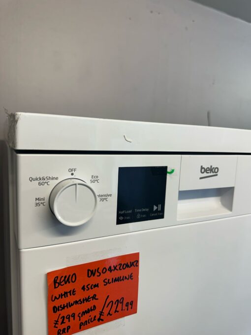 BEKO DVS04X20W Slimline Dishwasher - White - Image 3