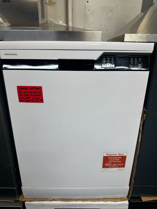 GRUNDIG GNFP344IG Full-size Dishwasher - White