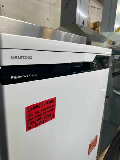 GRUNDIG GNFP344IG Full-size Dishwasher - White - Image 3