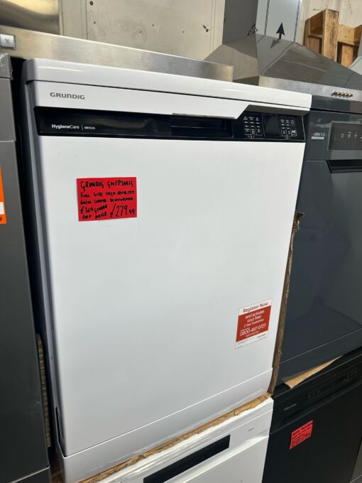 GRUNDIG GNFP344IG Full-size Dishwasher - White - Image 2