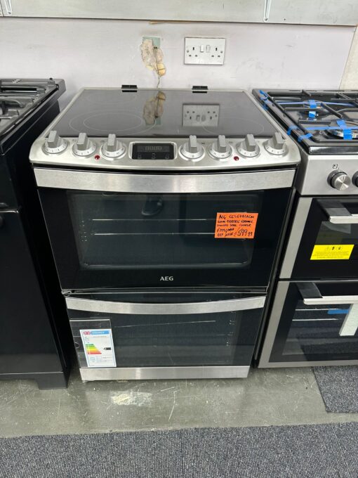 AEG CCS6741ACM 60cm Electric Ceramic Cooker - Stainless Steel