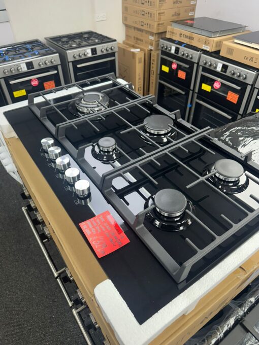 Teknix SCGH91B 90cm Gas Hob - Black - Image 4