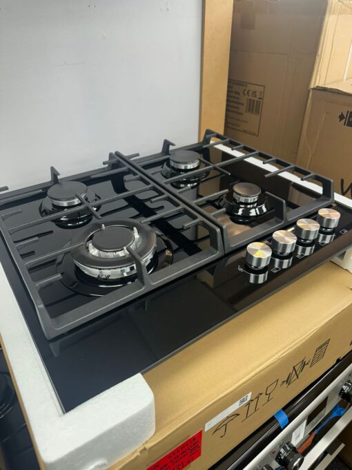Teknix SCGH61B 58cm Gas Hob - Black - Image 2