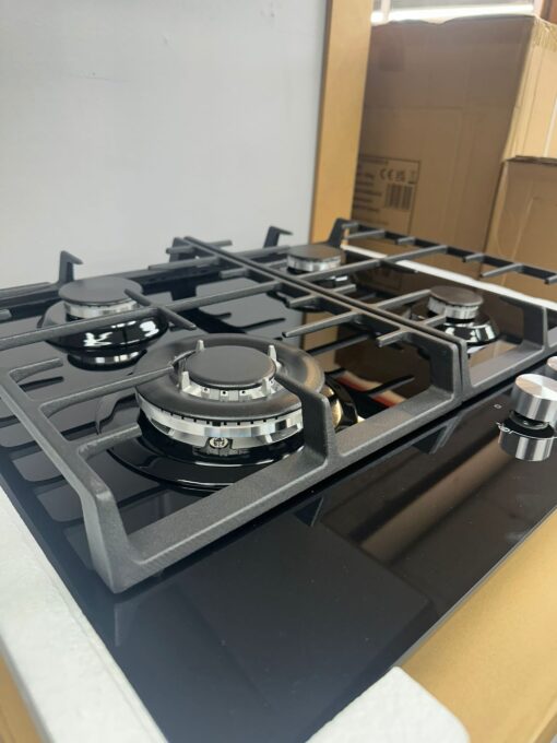 Teknix SCGH61B 58cm Gas Hob - Black - Image 3