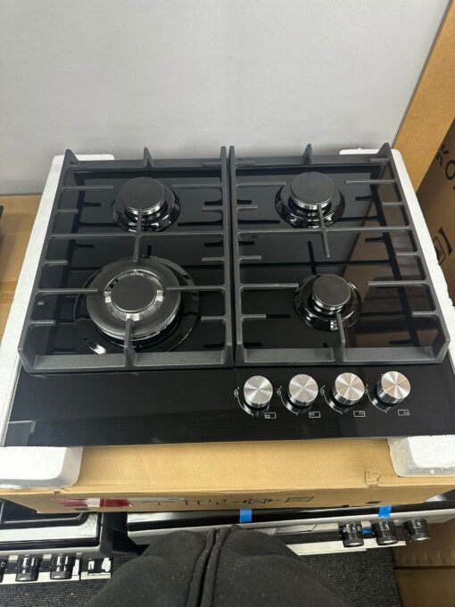 Teknix SCGH61B 58cm Gas Hob - Black - Image 5
