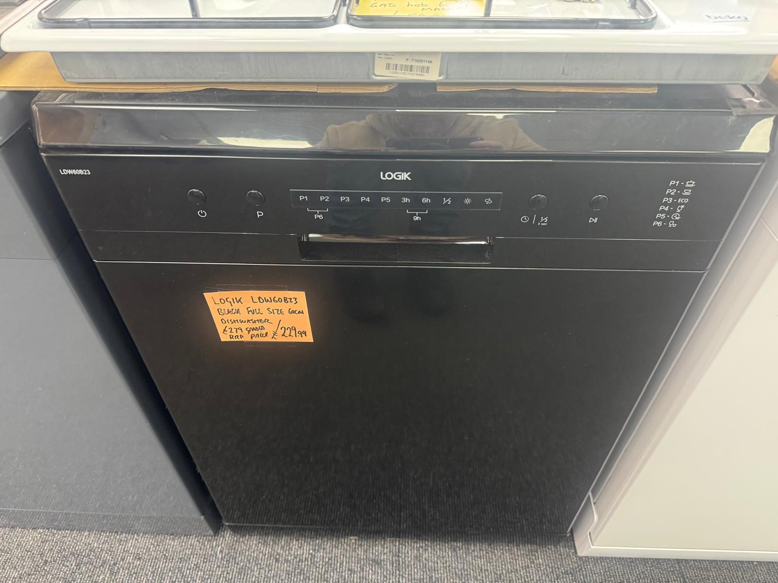 LOGIK LDW60B23 Full-size Dishwasher - Black - Image 2