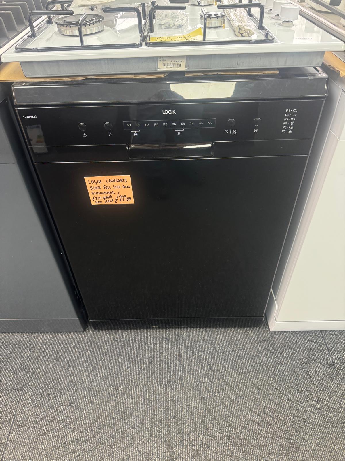 LOGIK LDW60B23 Full-size Dishwasher - Black