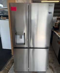 Hisense RS694N4TFE American‑Style Fridge Freezer – Black Stainless Steel